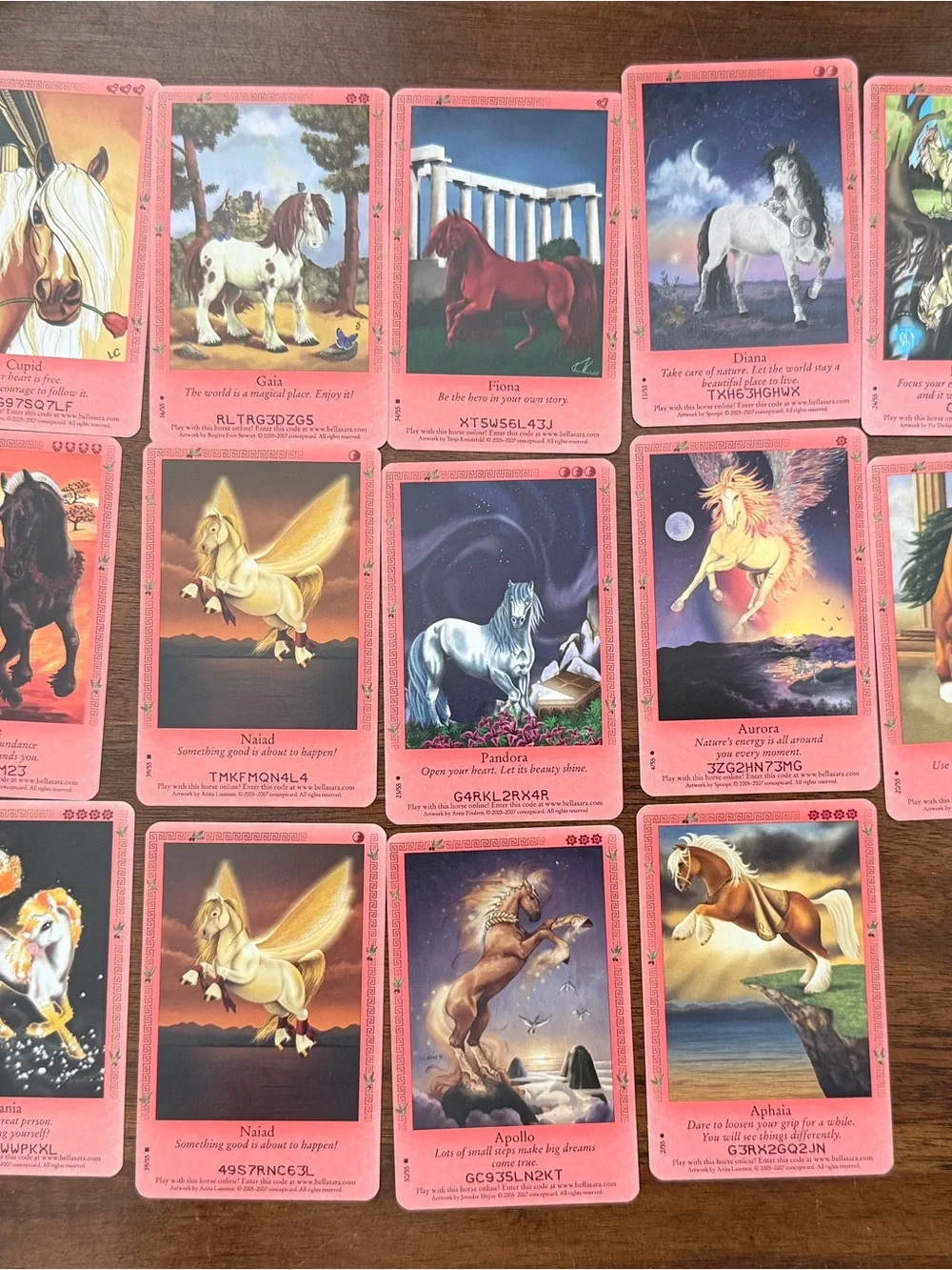Bella Sara : 19 Common Trading Cards - Ancient Lights Series